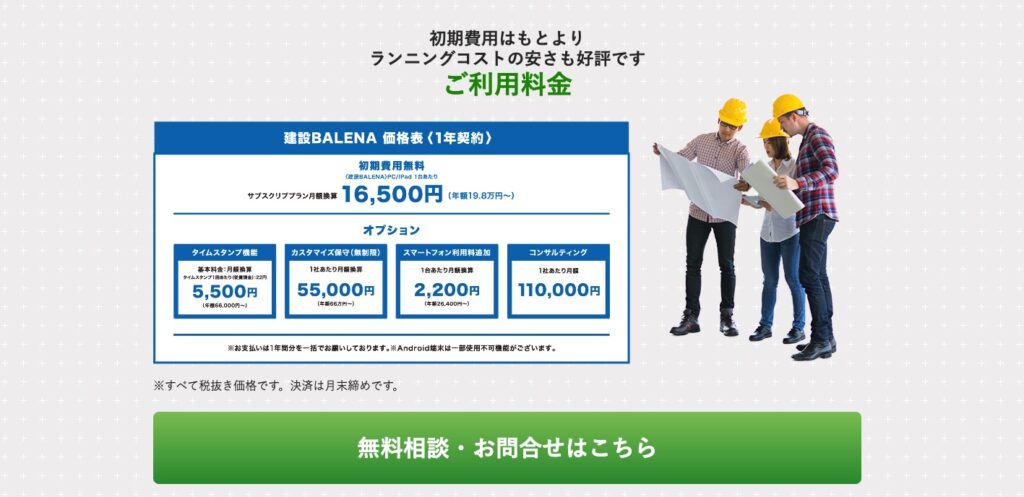 建設BALENAの価格